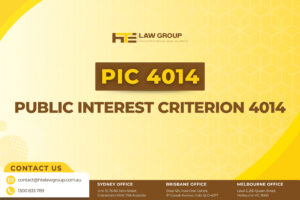 PUBLIC INTEREST CRITERION 4014 - PIC 4014