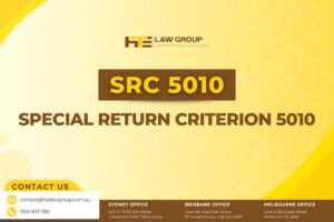 SPECIAL RETURN CRITERION 5010 - SRC 5010