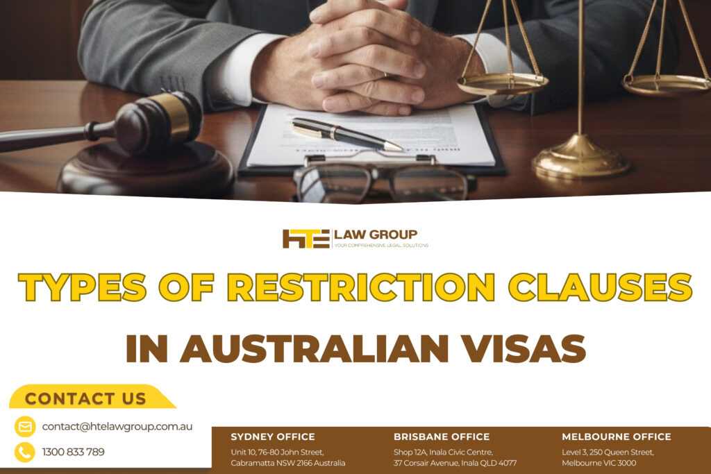 Types of Restriction Clauses in Australian Visas
