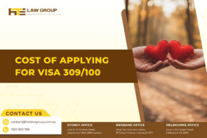 Cost of applying for Visa 309/100