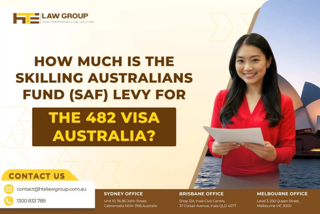 How much is the Skilling Australians Fund (SAF) Levy for the 482 visa Australia