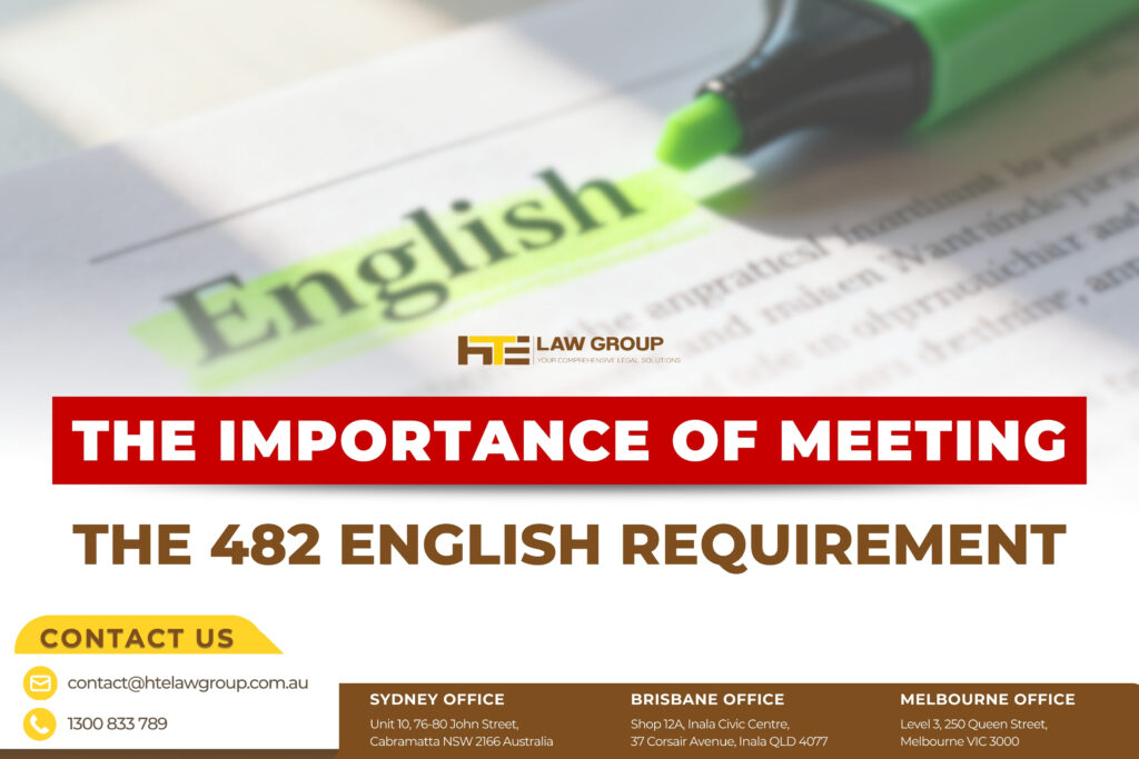 The Importance of Meeting the 482 English Requirement