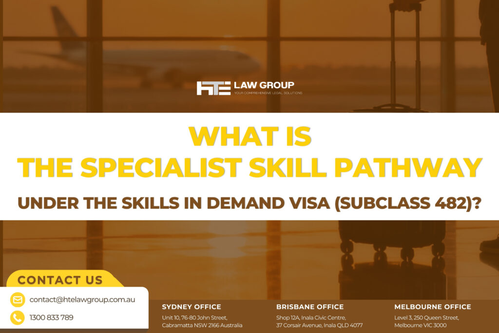 What is the specialist skill pathway under the 482 Skills in Demand visa?